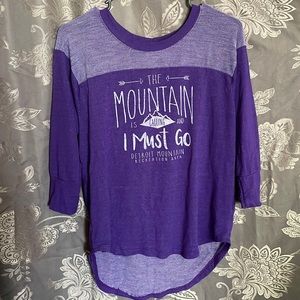 Quarter sleeved purple mountain shirt